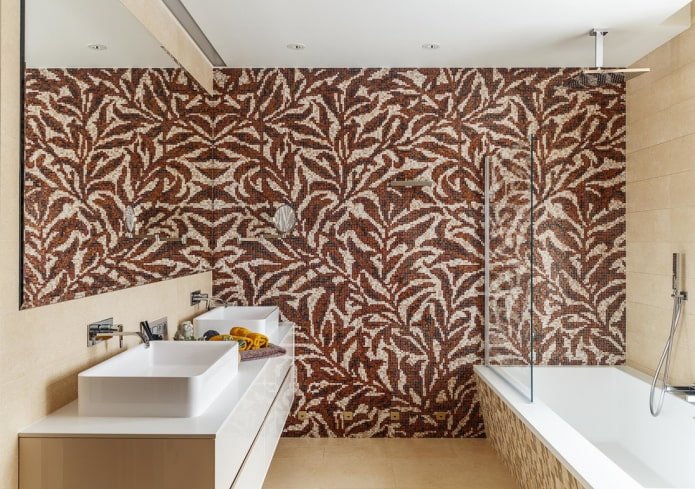 mosaic in the bathroom interior