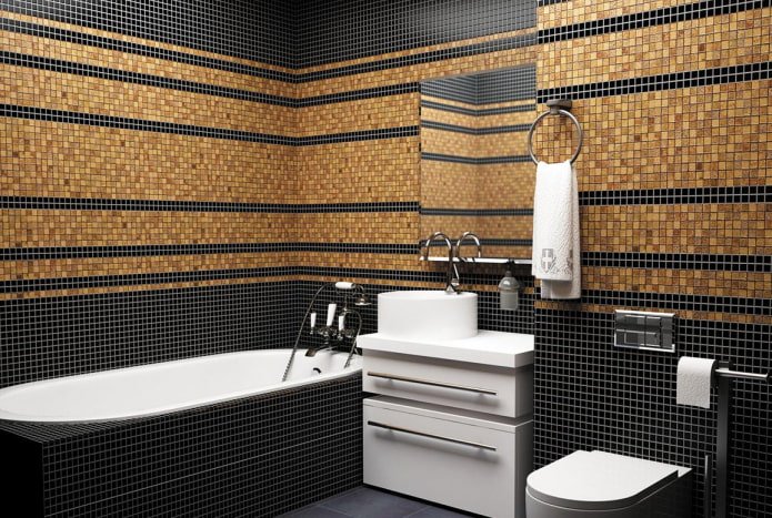 mosaic in the bathroom interior