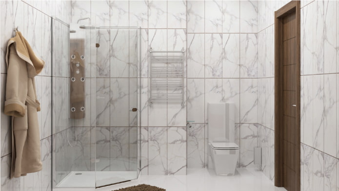 PVC panels under marble