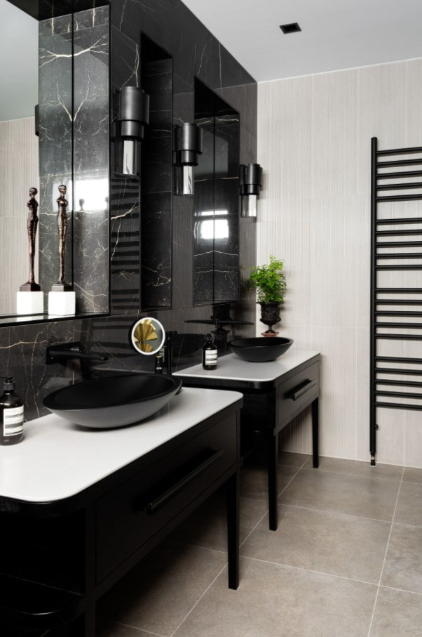 black marble walls