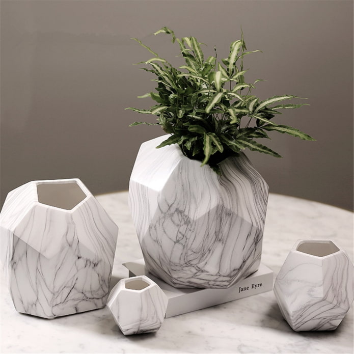 marble texture vase