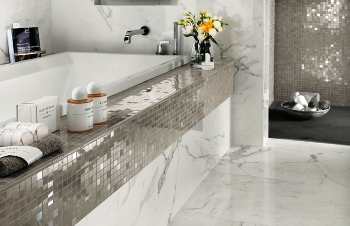 marble and mosaic combination