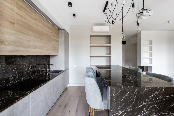 marble and concrete combination
