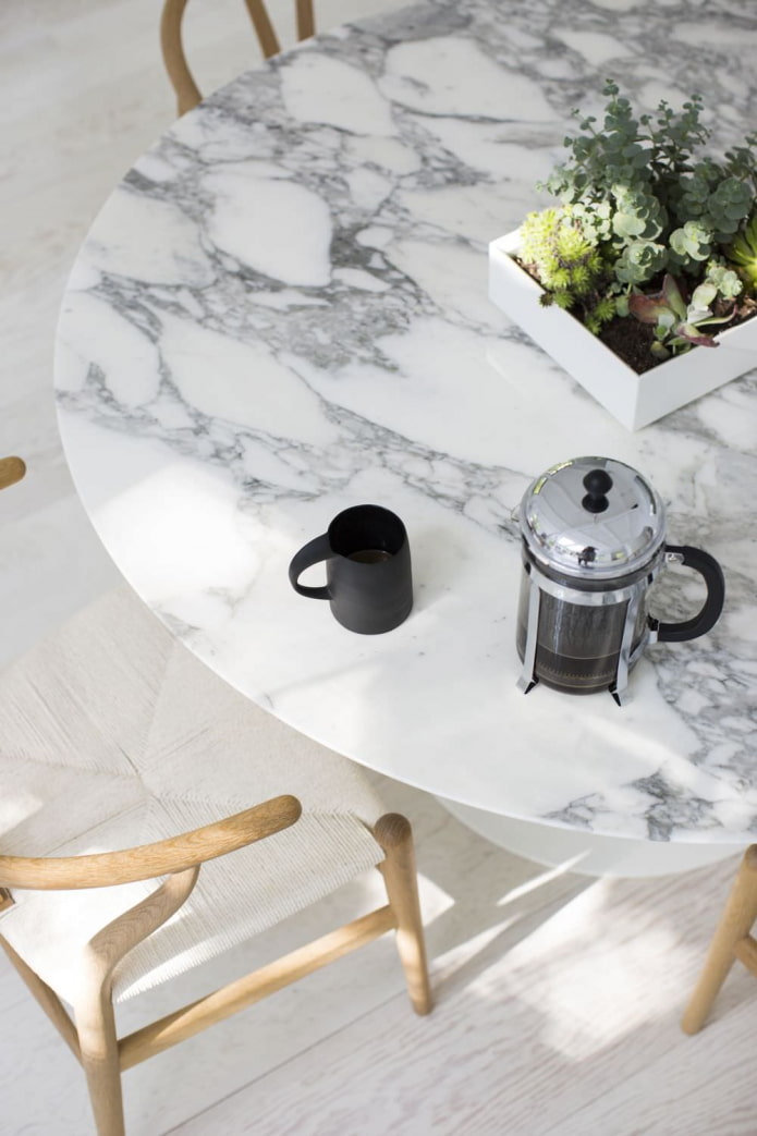 marble round countertop