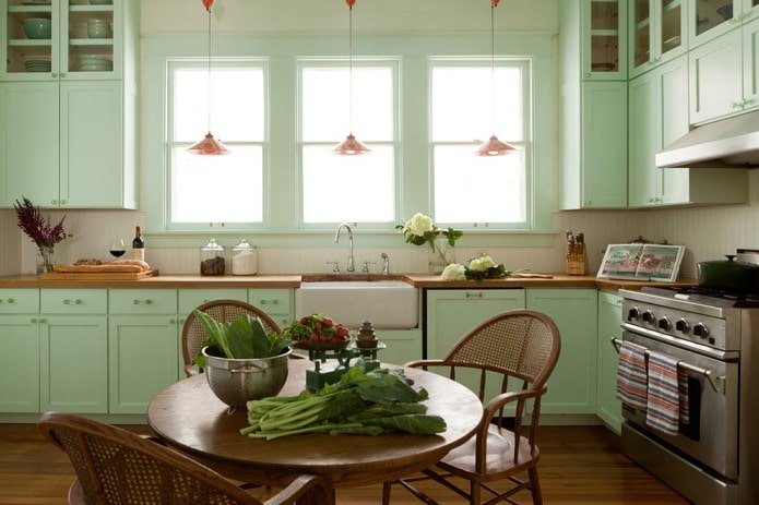mint kitchen set