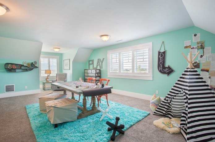 mint walls in the nursery