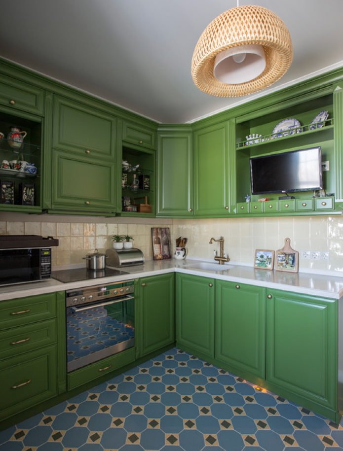 TV in the kitchen cabinet