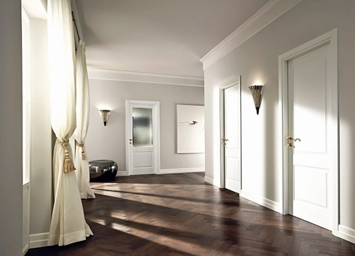 Plastic door frames in the interior