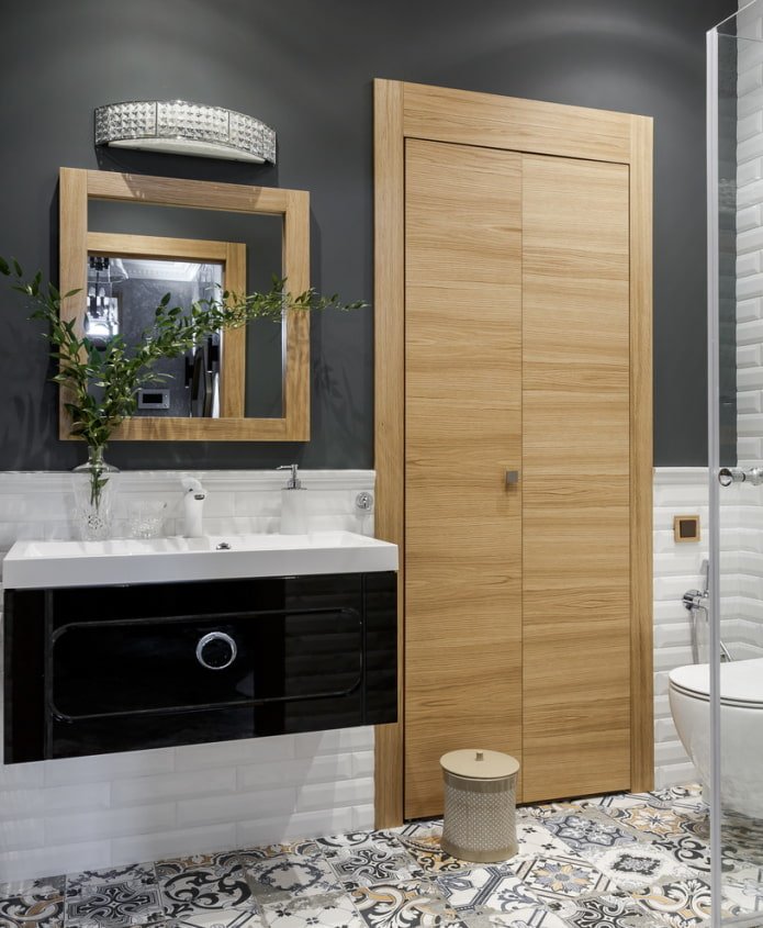 door to the bathroom