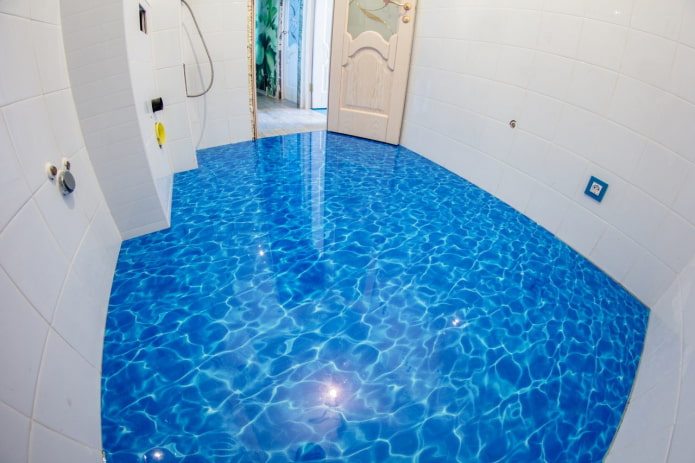 imitation of water on the floor