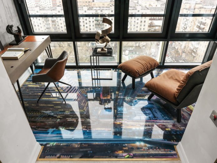 3D panorama on the floor