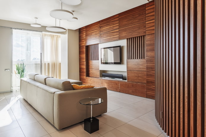 floor tiles in the living room interior