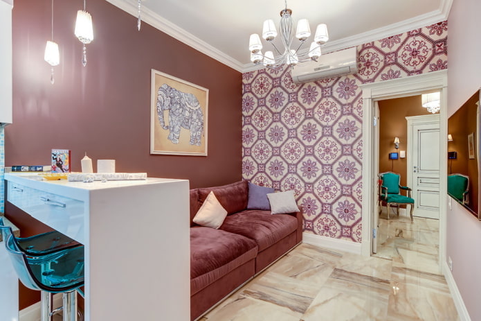 marble floor tiles in the interior