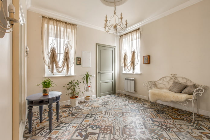 floor tiles in the interior in the Provence style