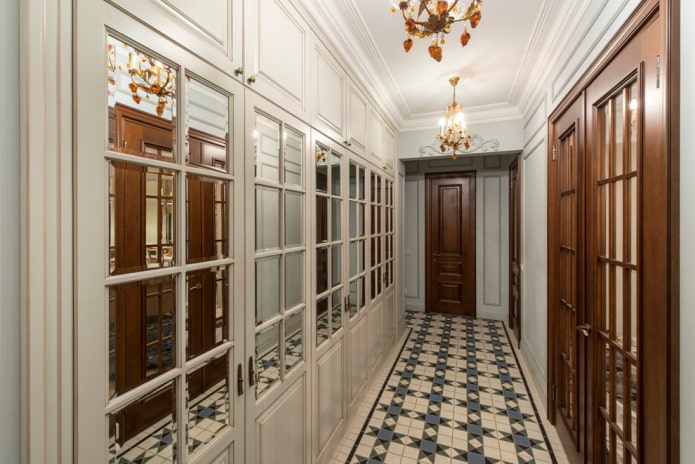 patterned floor tile in the interior