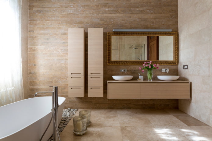 beige floor tiles in the interior
