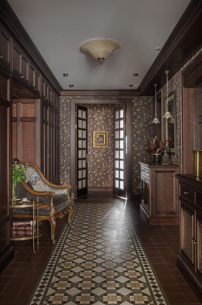 floor tiles in the interior in the English style