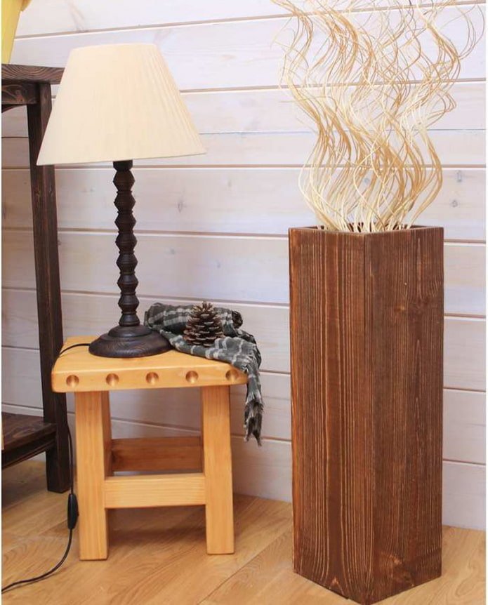wooden vase