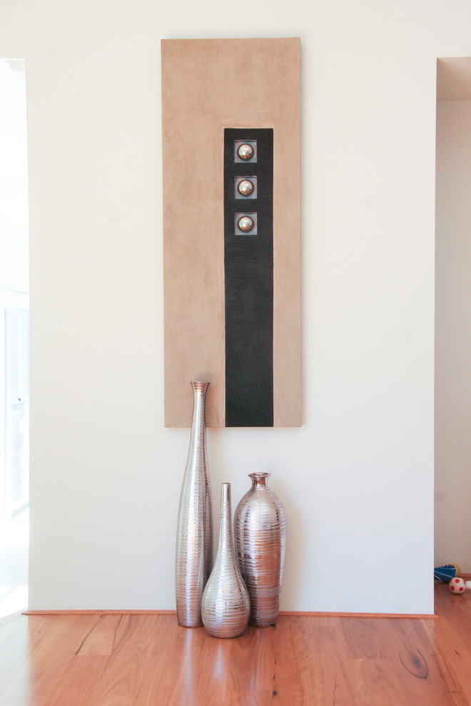 metal floor vases