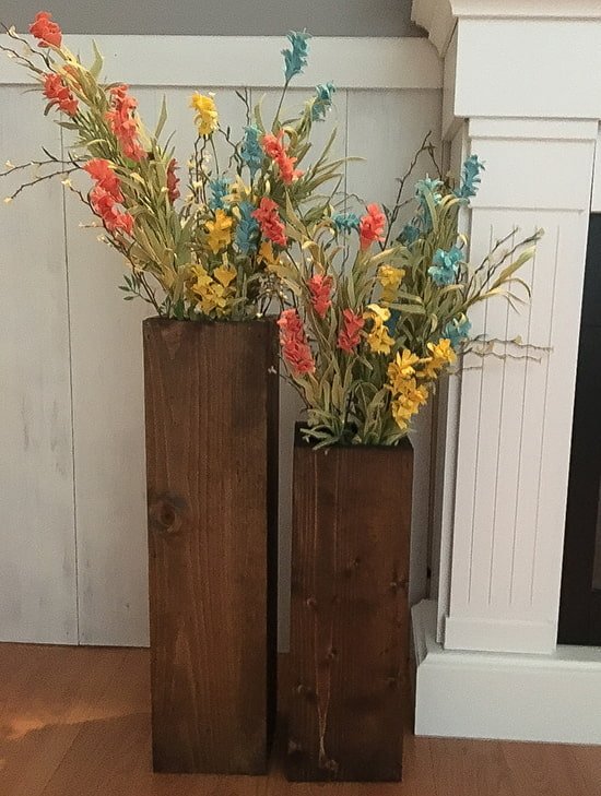 wooden vase