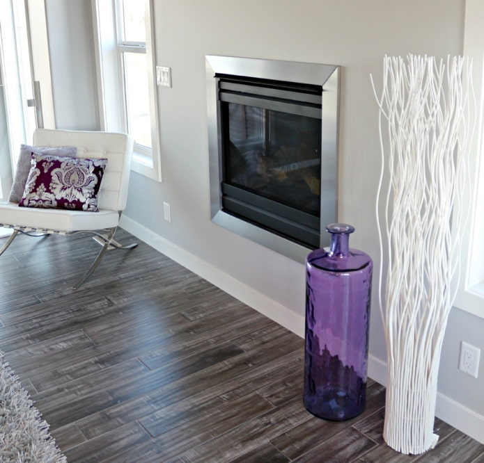 glass purple vase