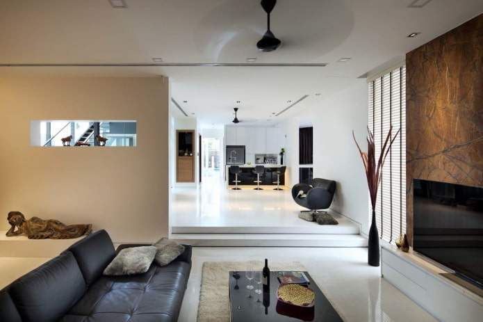 modern design with a floor vase
