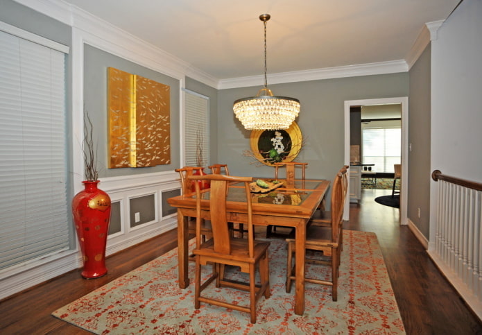 Oriental style in the dining room