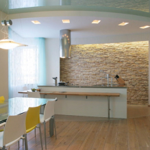 Variants of design of stretch ceilings in the kitchen-5
