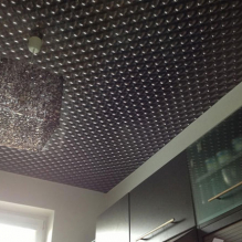 Variants of design of stretch ceilings in the kitchen-6