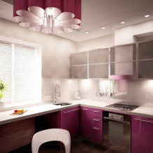 Variants of design of stretch ceilings in the kitchen-8