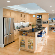 Variants of design of stretch ceilings in the kitchen-10