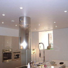 Variants of design of stretch ceilings in the kitchen-14