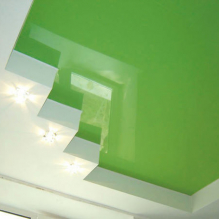 Variants of design of stretch ceilings in the kitchen-18