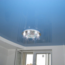 Stretch ceiling design options in the kitchen-19