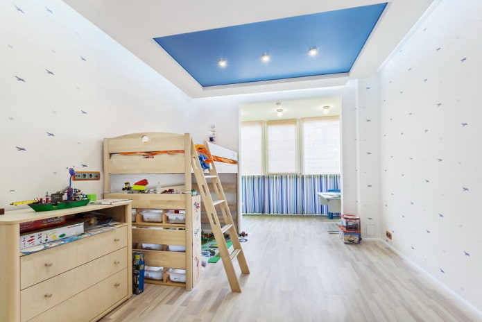 ceiling in a children's room