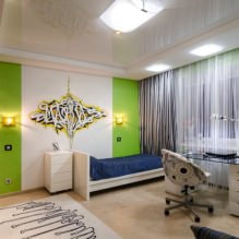 Stretch ceiling for children's room: 60 best photos and ideas-0