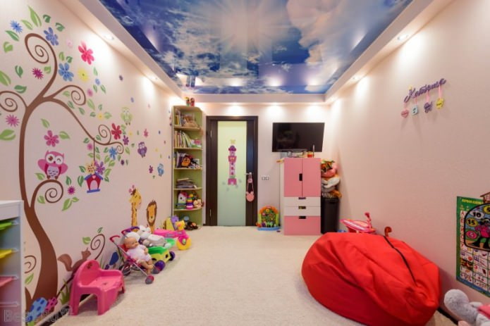 stretch ceiling in a children's room