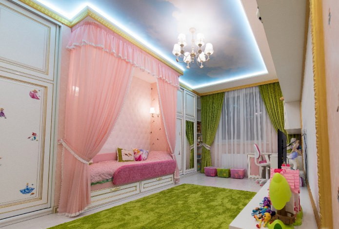 children's room for a girl in the style of