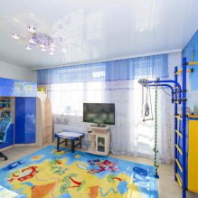 Stretch ceiling for children's room: 60 best photos and ideas-4