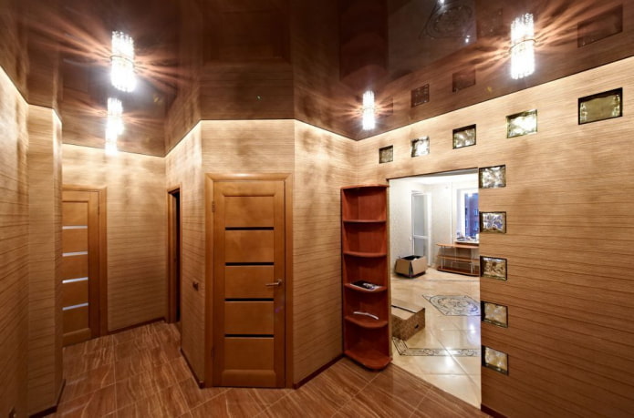 brown stretch ceiling structure