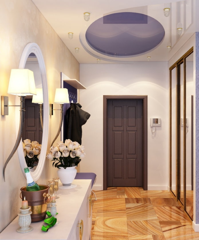 round-shaped stretch ceiling structure