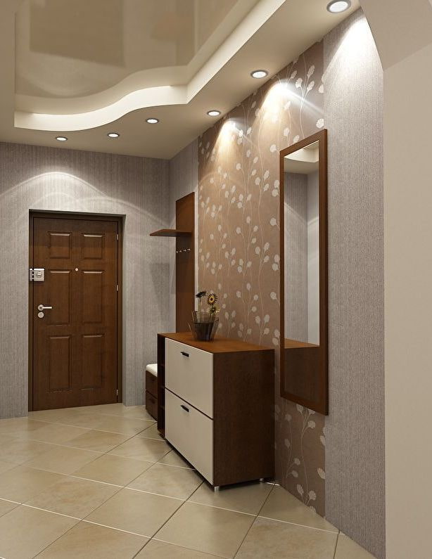 stretched canvas in a small hallway