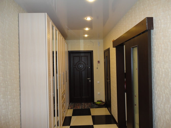 stretched canvas in a long corridor