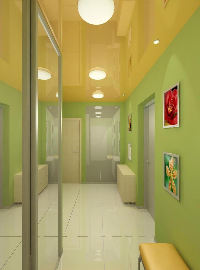 gloss tension structure in the hallway