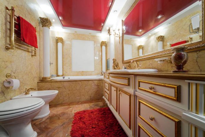 Venetian decorative plaster in the bathroom
