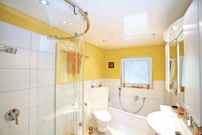white and yellow bathroom