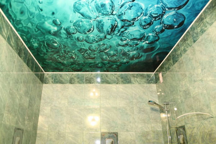 stretch ceiling with a print
