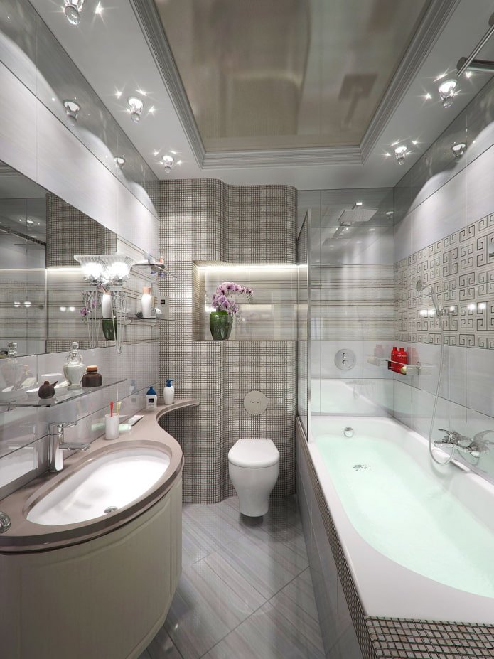 stretch ceiling in a classic style