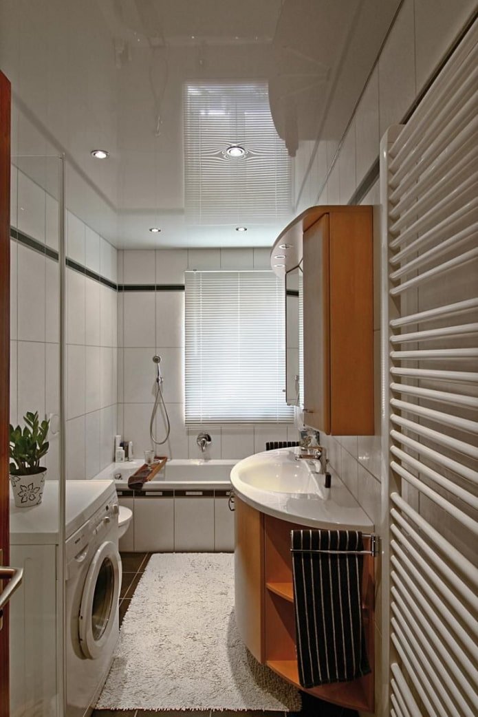 narrow bathroom