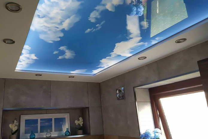 ceiling with the image of the sky